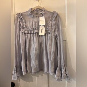 NWT English Factory Lavender Ruffled Blouse
